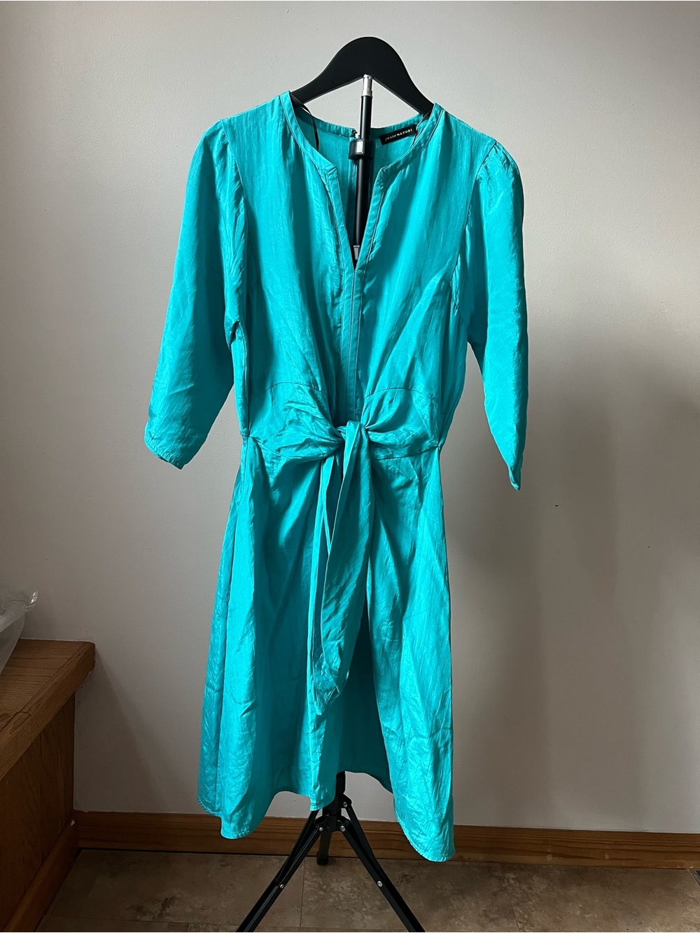 Natori Teal V-Neck Dress
